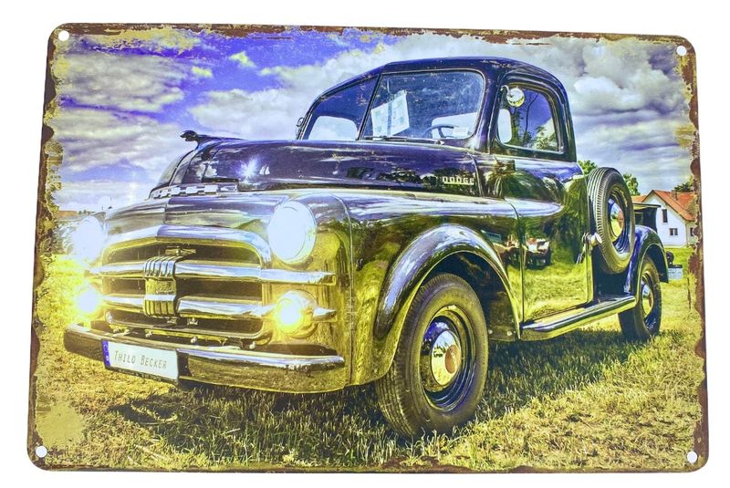 Metal Wall Art - Black Dodge