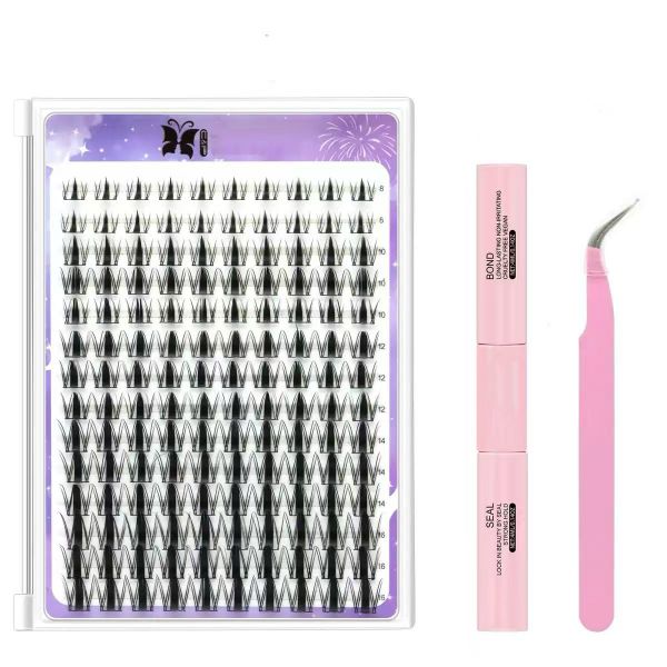 140pcs Slender Eyelashes Set, 8-16mm Length, DIY Soft False Eyelashes