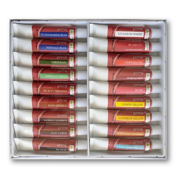 Prime Art Oil Paint Sets 12ml (18 Assorted)