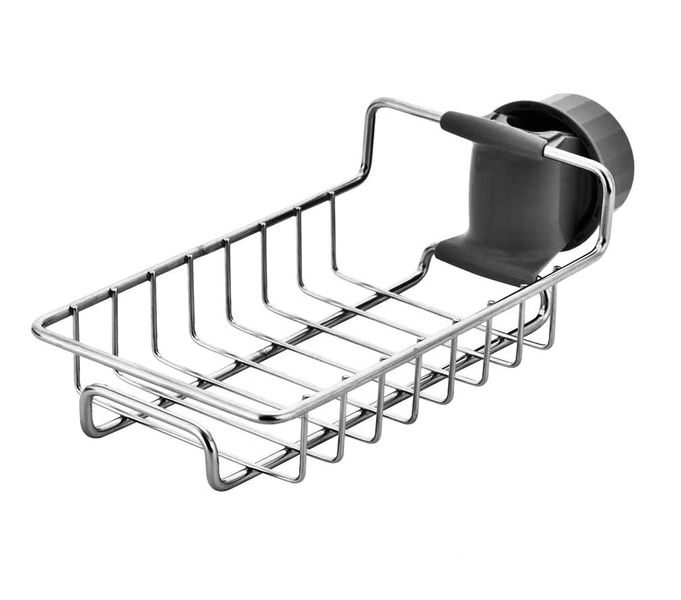 Stainless Steel Kitchen Faucet Tap Sponge Caddy Soap Bottle Holder