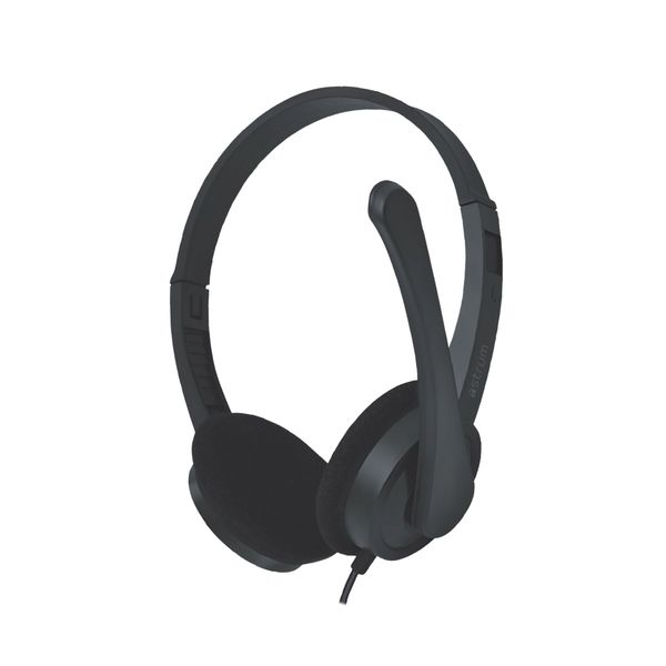 Astrum Over-Ear Wired Stereo Headset with Mic, Dual 3.5mm Aux Jacks-HS240