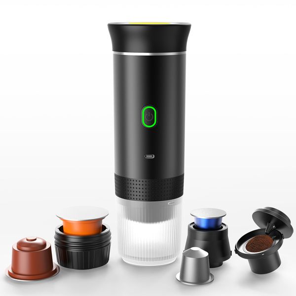 15 Bar Portable Espresso Machine,Travel Coffee Maker 60ml Ideal Camping Set