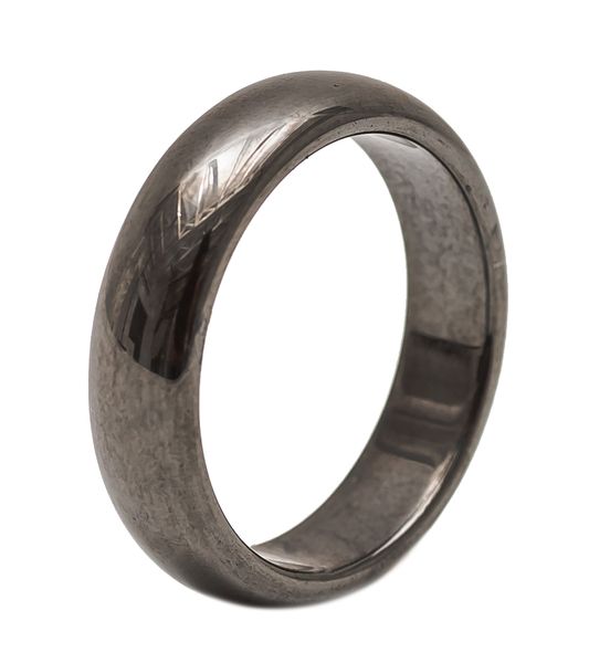 Magnetic Hematite Health Ring Natural Black - Women