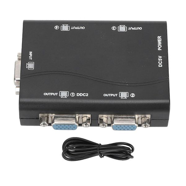 Vga Splitter 1 In 4 Out 250mhz 1920x1440 Usb Powered Hd Video Splitter For Laptop Projector Tv