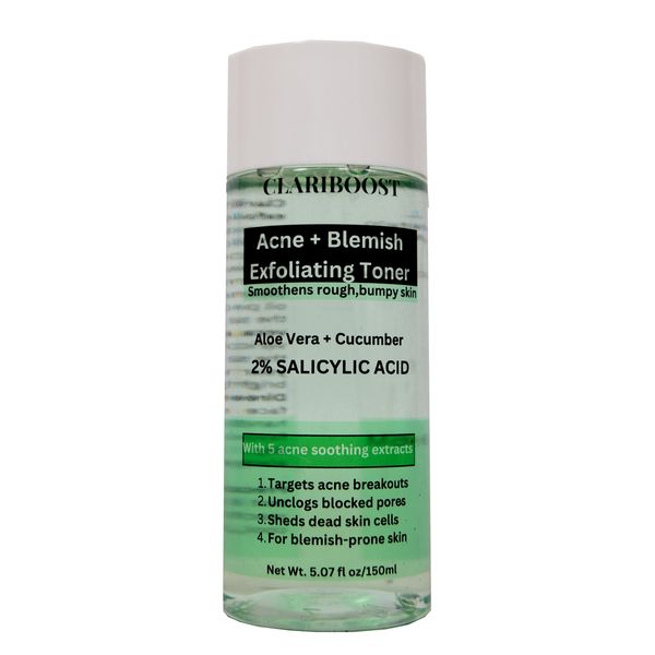 Clariboost 2% Salicylic Acid Acne + Blemish Exfoliating Toner - 150ml
