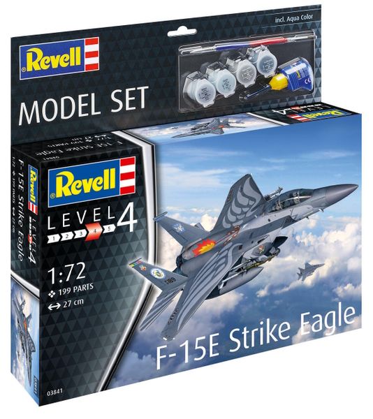 Revell 1/72 F-15E Strike Eagle Model Kit w/paints, Glue and Brush