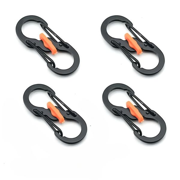 4 Mini 3.7cm Figure 8 Buckles - Lightweight Outdoor Clips for Climbing