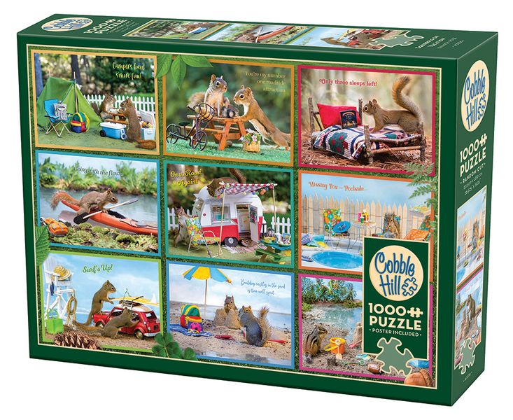 Cobble Hill Squirrels on Vacation 1000 Piece Puzzle