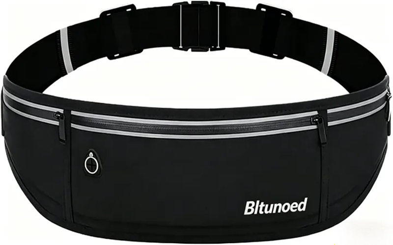 Bltunoed Slim Running Belt, Adjustable Running Phone Holder With 3 Pockets