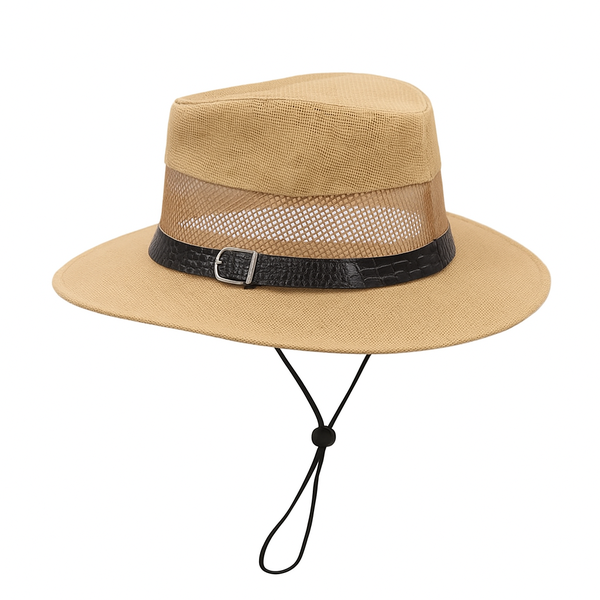 Panama summer straw sun straw hat for men women-light brown
