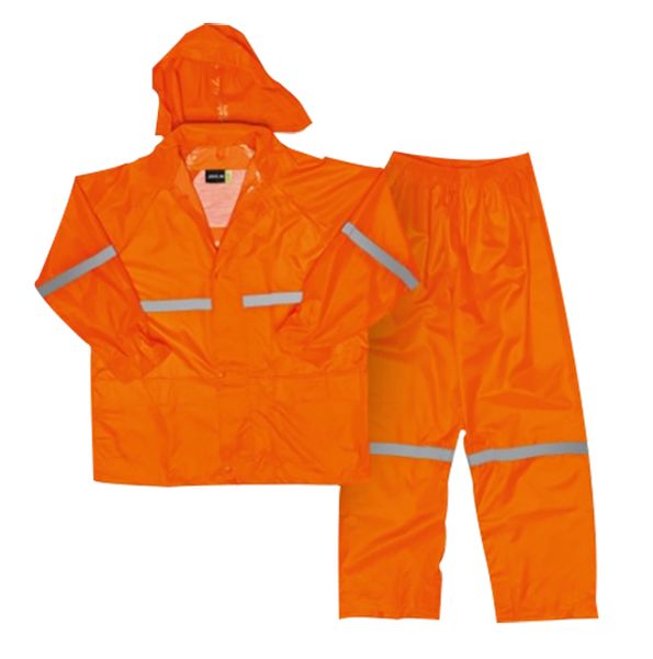 Rain suit 2 piece Orange, high visibility