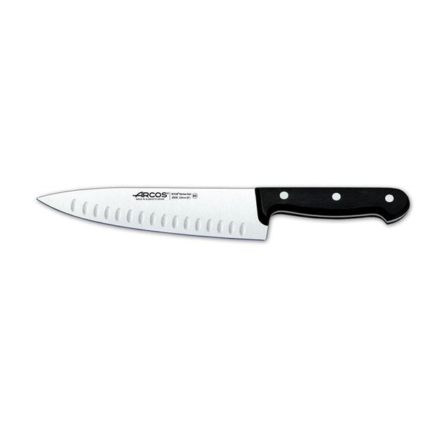 Arcos Knife 200mm Cooks Fluted Universal 2806 - Kitchen Essentials