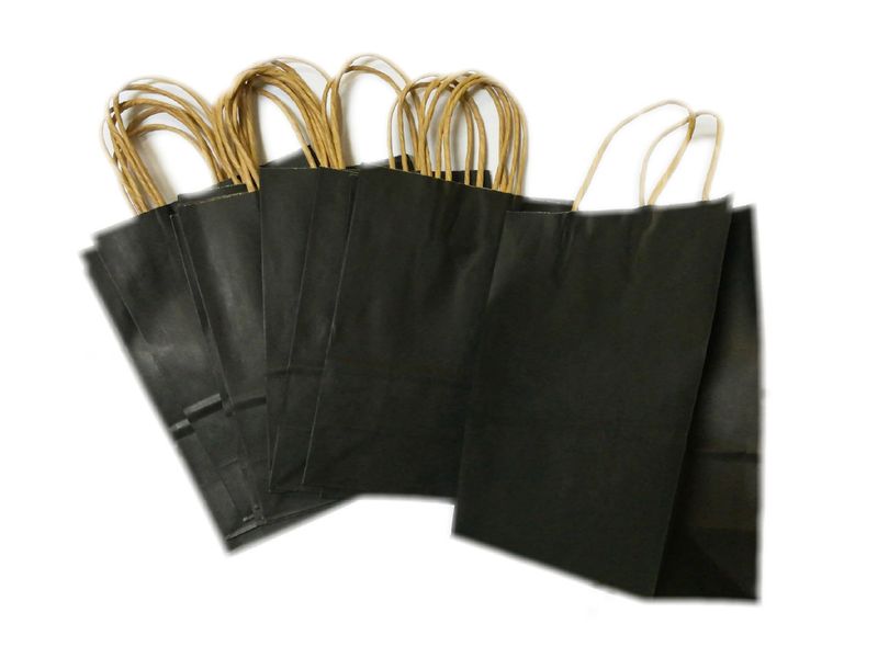 Bead cool -Gift Bag Bulk - Black - 21cm(H) by 15cm(L) by 8cm(W) - 12pcs