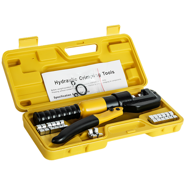 6 Tons Cable Lug Crimper Hydraulic Wire Crimping Tool with 8 Pairs of Dies