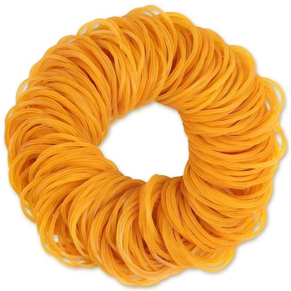 100 Pcs Yellow Thick Elastic Rubber Bands For School Office Stationery