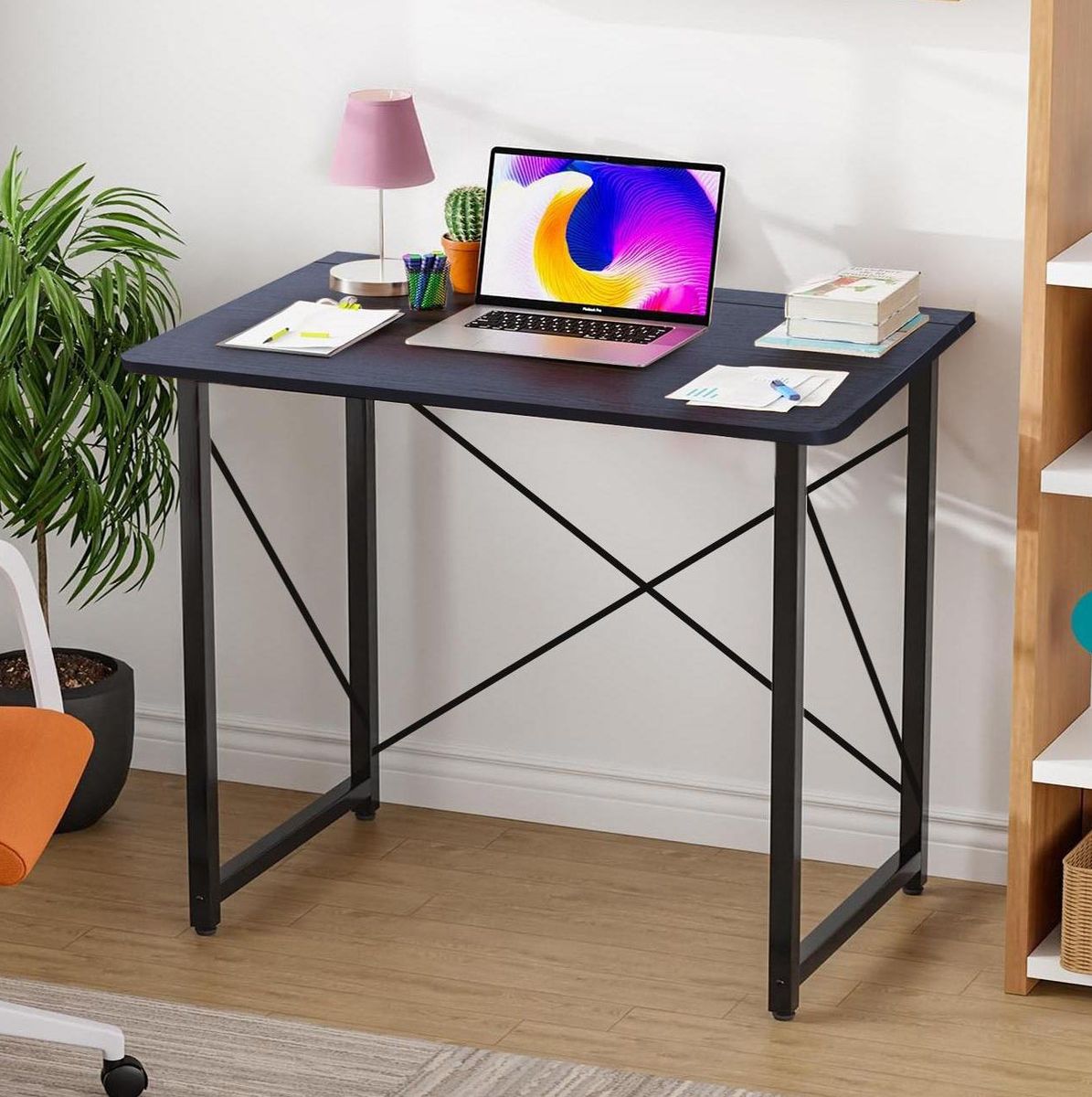 Folding Desk Computer Table Study Desk Writing Workstation for Home Office