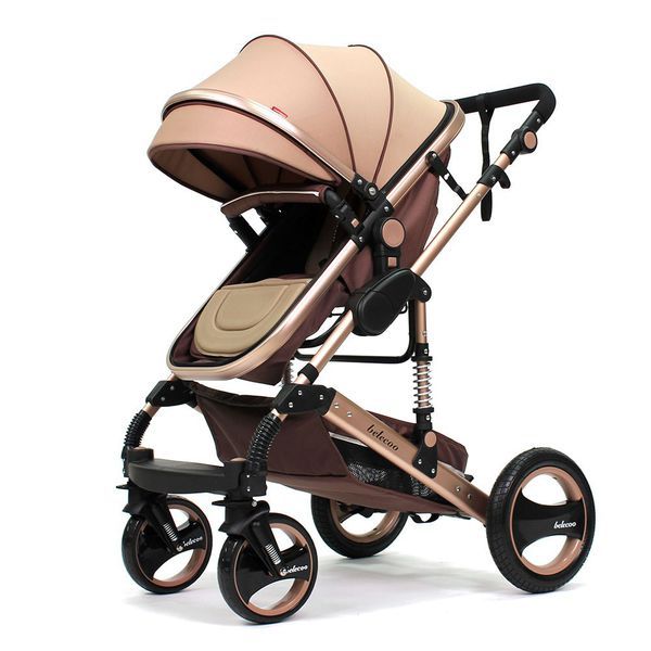 Toltand Belecoo stroller 2 in 1 Foldable Baby Pram - Khaki