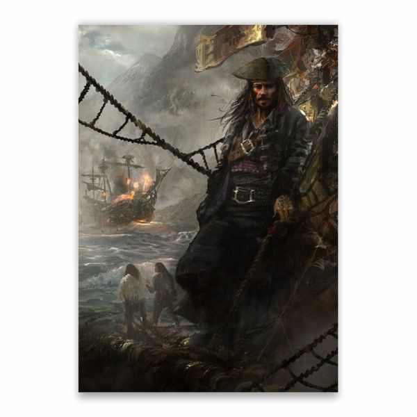 Jack Sparrow And The Sea Poster - A1