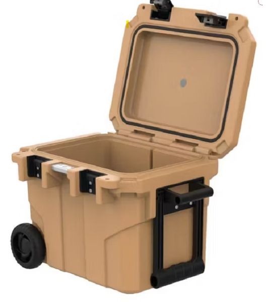 Tsunami 45L Cooler Box With Wheels - Desert Tan