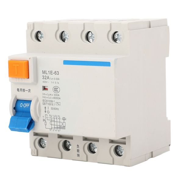 Residual Current Circuit Breaker 3P+N 32A 400V for BERM