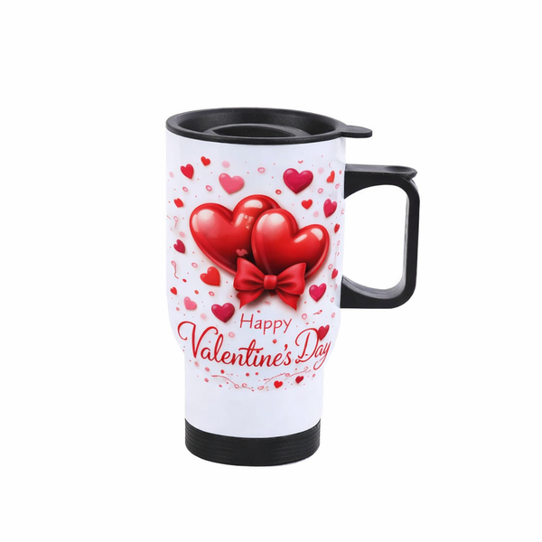 Happy Valentine's Day Travel Tea Coffee Mug Commuter Coffee Cup withHandle