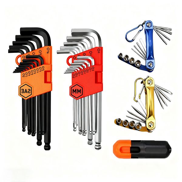 29PCS Allen Wrench Set Ball End Hex Key Set Ball End Torx Wrenches &amp; T Key