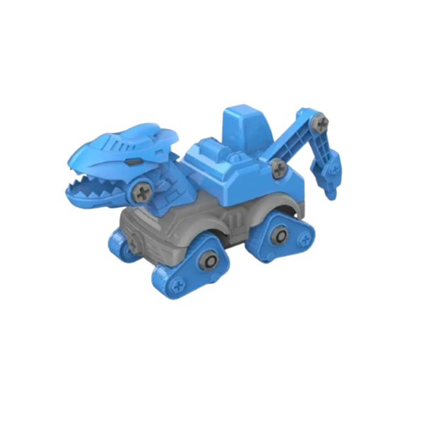Blue Dinosaur Educational Construction Building Truck Assemble Kids Toy