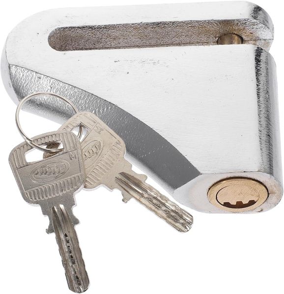 Silver Motorcycle Disc Brake Lock, Suitable for Mountain Bikes and Scooter