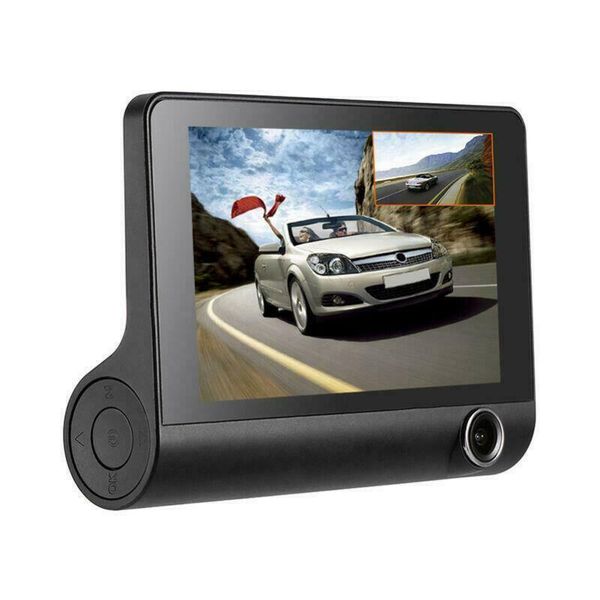 4'' HD 1080P 3 Lens Car DVR Dash Cam Vehicle Video Recorder Rearview Camera