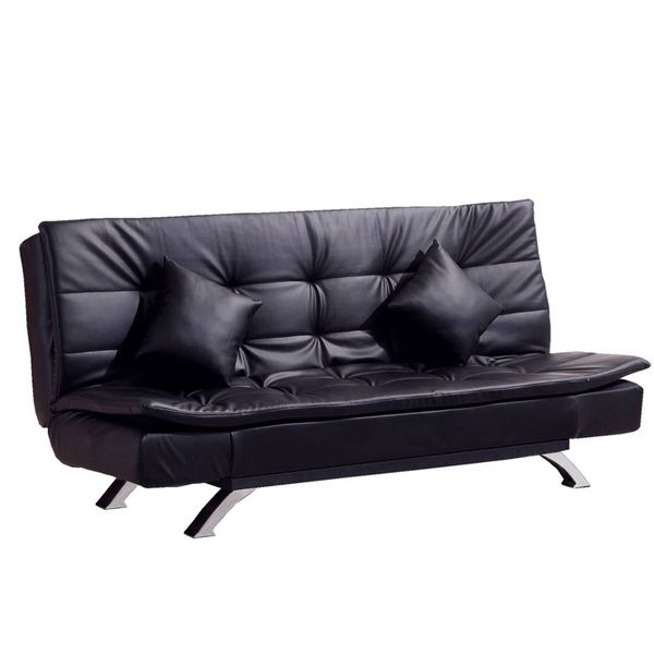 Large Sleeper Couch 3 Seater Foldable Comfortable PU Leather Sofa Bed