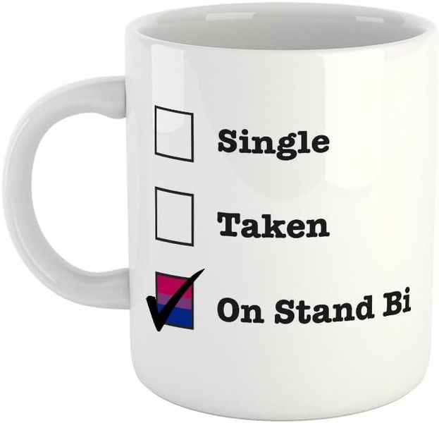 On stand bi-Valentines-Mpther's day-Father's day-LGBTQ Christmas Mug