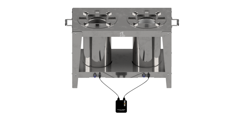 Double Forced Air Biomass (FAB) Stove with 20W Solar Panel and Power Bank