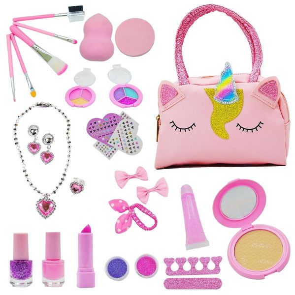 Pretty Girl Unicorn Makeup Play Set - Toys for Girls - 29 Piece