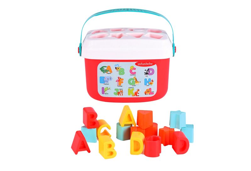 Infunbebe Shape Sorter Bucket 16 Blocks