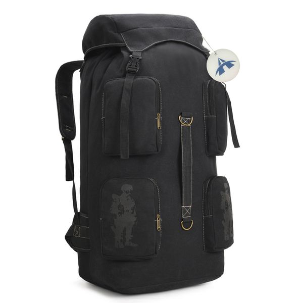 100L Large Capacity Canvas Tactical Outdoor Travel Backpack