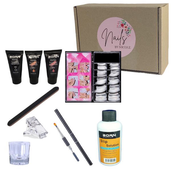 poly gel nail kit with uv light