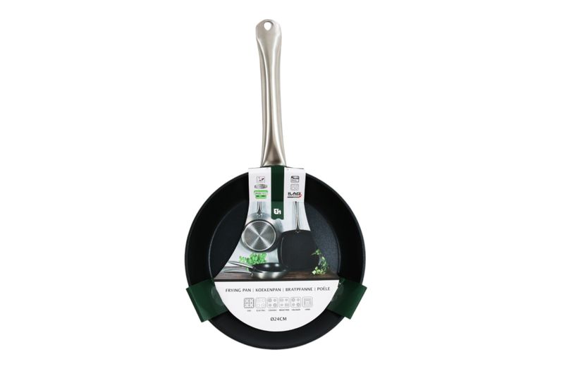 Excellent Housewares Aluminum Brushed Frying Pan 24cm
