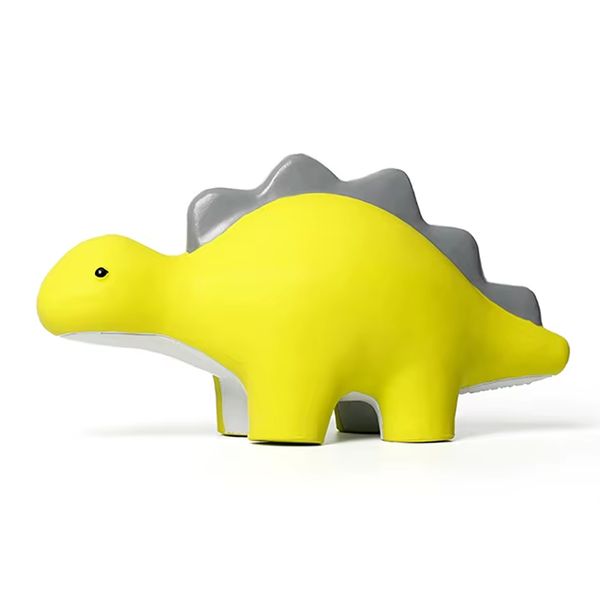 Latex Stegosaurus Dog Toy with Squeaker - Non-Toxic Natural Rubber (19cm)
