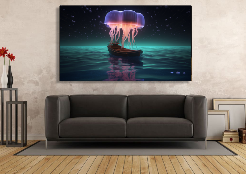 Canvas Wall Art -Jellyfish Journeys Abstract - IM0174