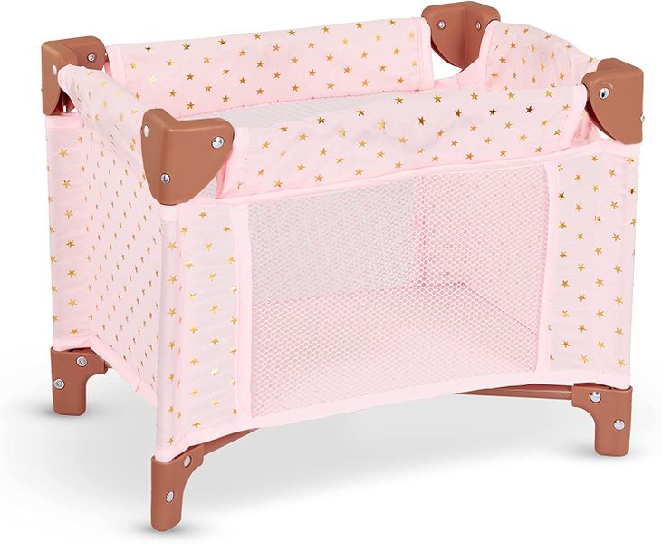 BABI by Battat Foldable Frame Baby Doll Playpen - Pink