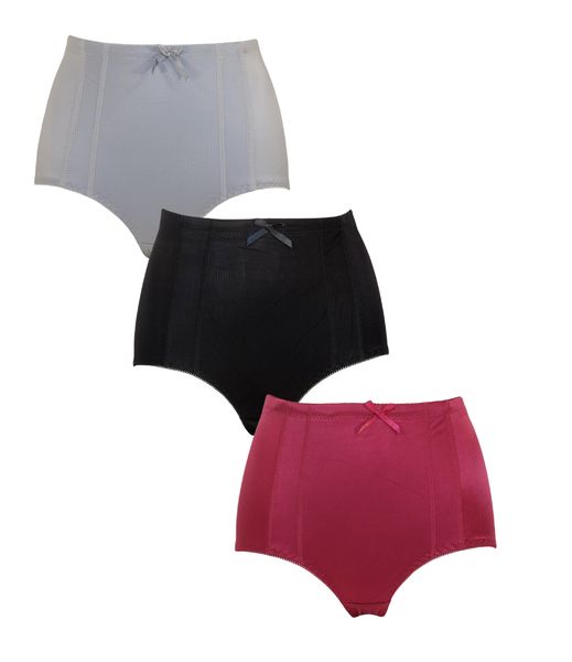 Women's Full Coverage Underwear Briefs Mid Waisted Panties Pack of 3