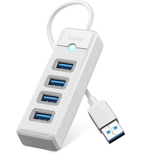 Orico 4 Ports USB Type-A To USB3.0 Hub Up to 5Gbps - White