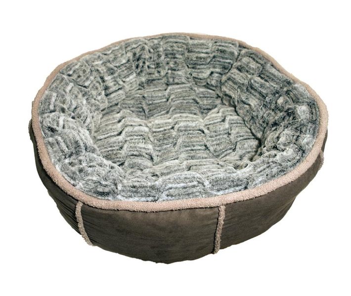 Rosewood Pet Bedding Deep Plush Grey Donut Medium