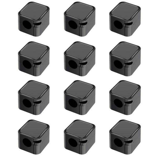 12 Pieces Magnetic Cable Clips, Self Adhesive Cord Holder for Desk