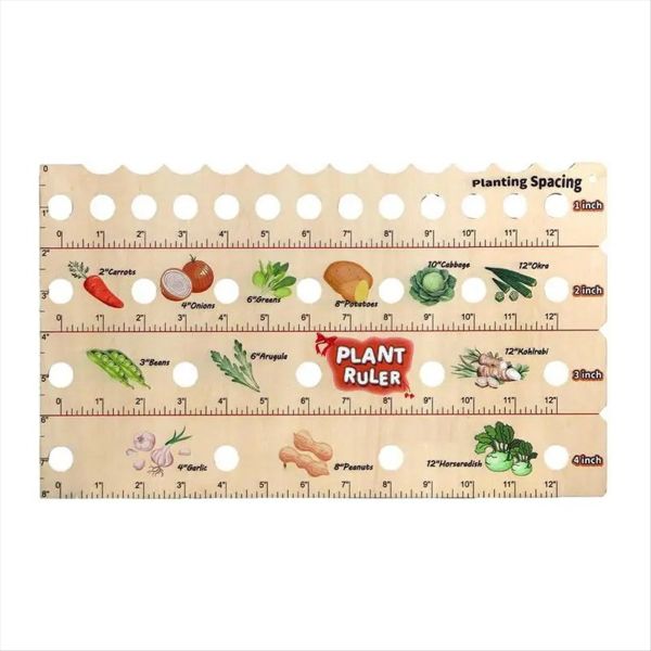 Plant Ruler with Seed Dibber Planting Guide Garden Ruler with Holes