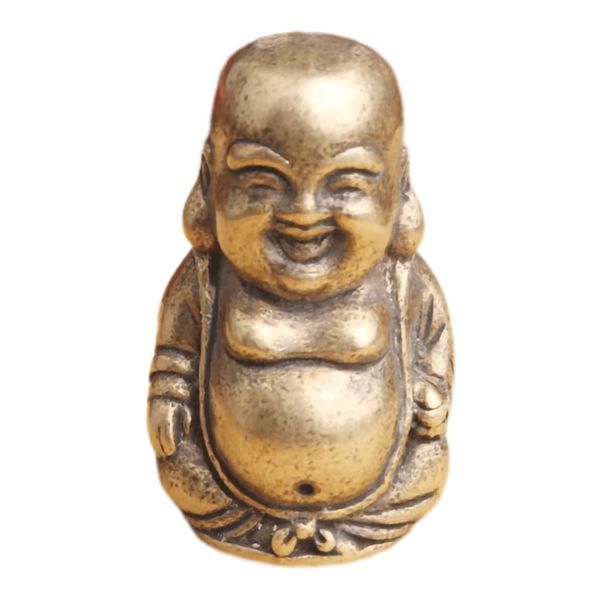 Brass Big Belly Buddha Decor Figurine Statue - Small