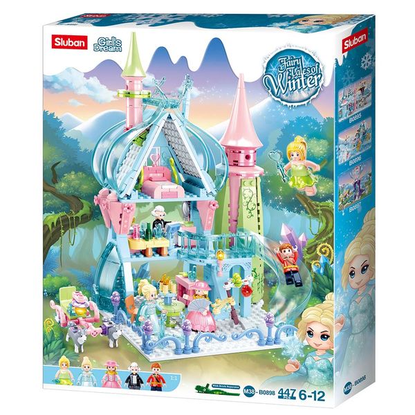 Sluban Building Set: Fairy Tales of Winter Fairy Tale Castle - 447 Pieces