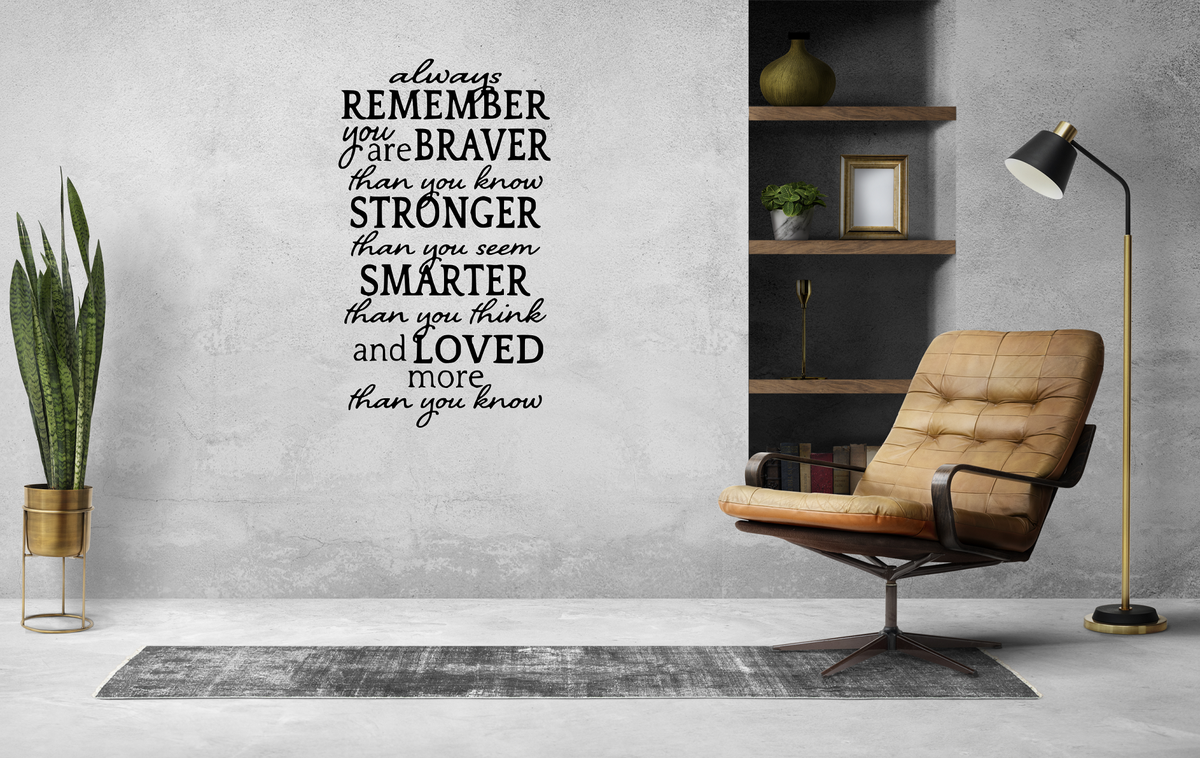 Black Vinyl Home Decor Wall Art - Always Remember You Are | Shop Today ...