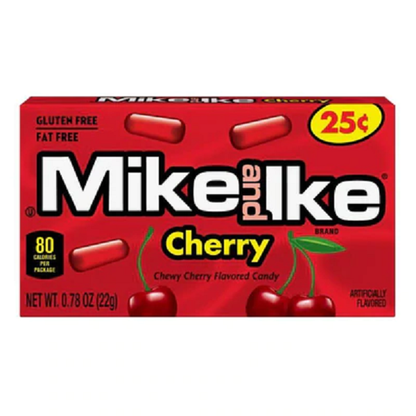 Mike and Ike Cherry Flavored Chewy Sweets Snack 22g - Pack 6