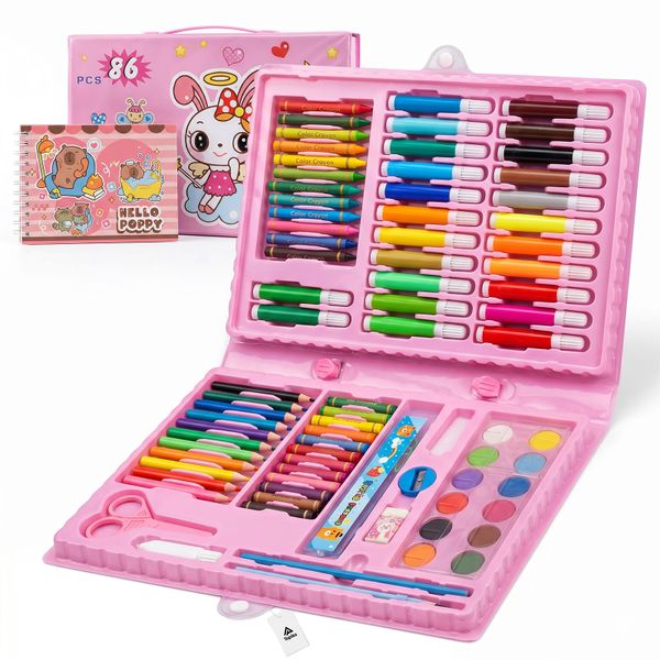 Topika Kids Art Set 86pcs with Colouring Books